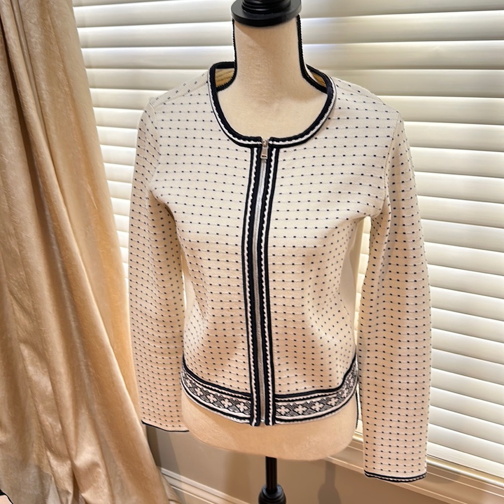 Tory Burch zip front sweater